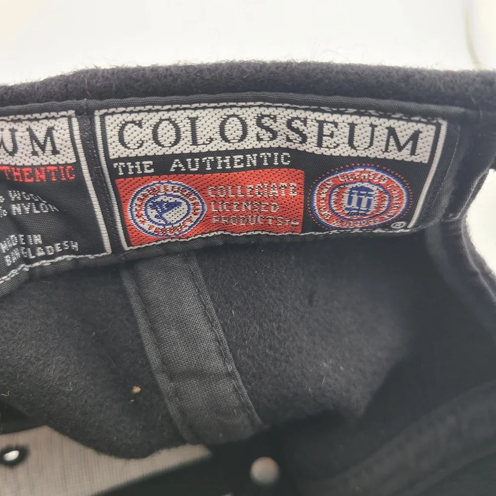 Colosseum Tennessee Volunteers Cap Mens Black Wool Chenille Leather Strap Hat